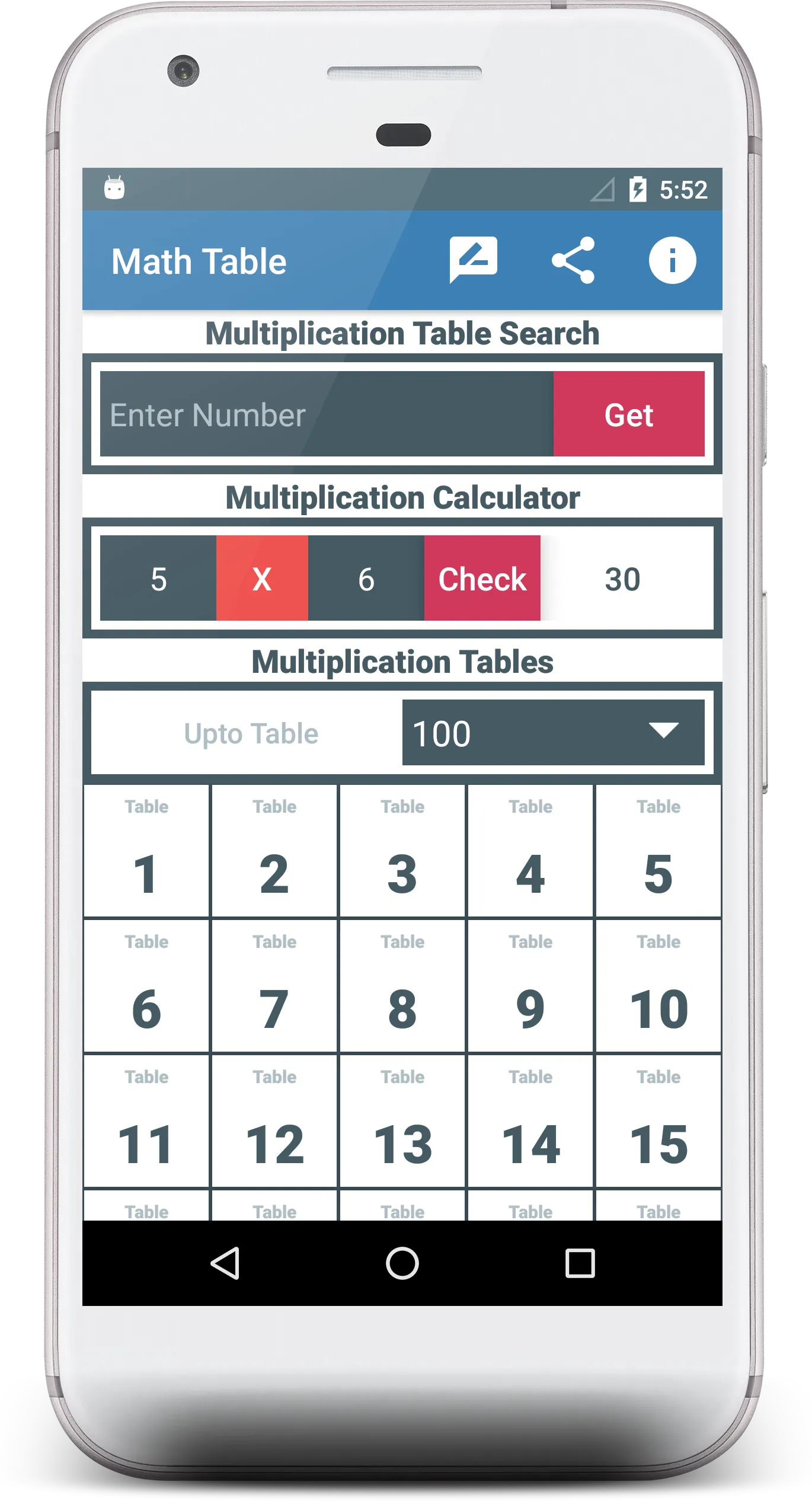 Multiplication Table | Indus Appstore | Screenshot