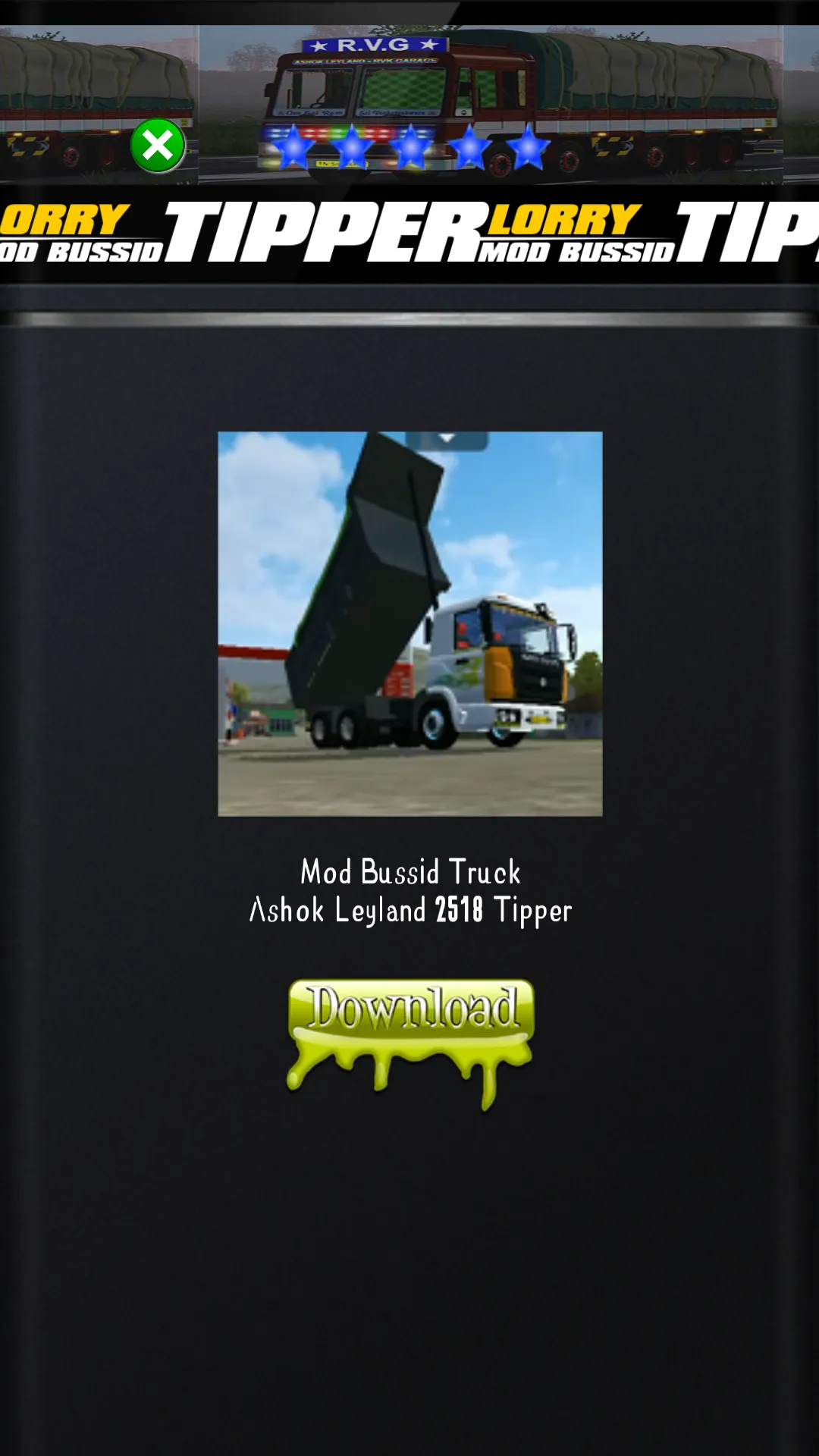 Tipper Lorry Mod Bussid | Indus Appstore | Screenshot