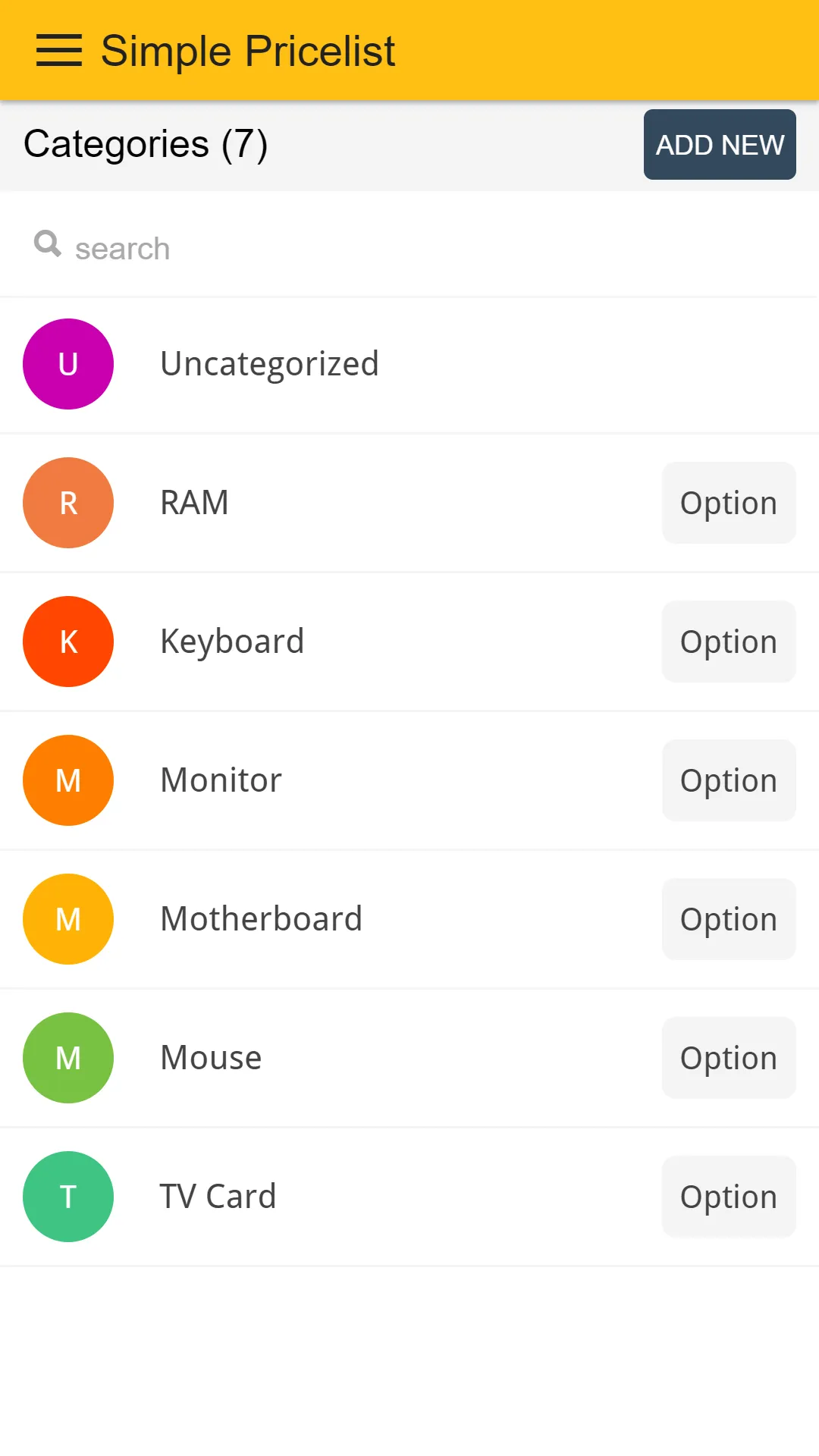 Simple Pricelist | Indus Appstore | Screenshot