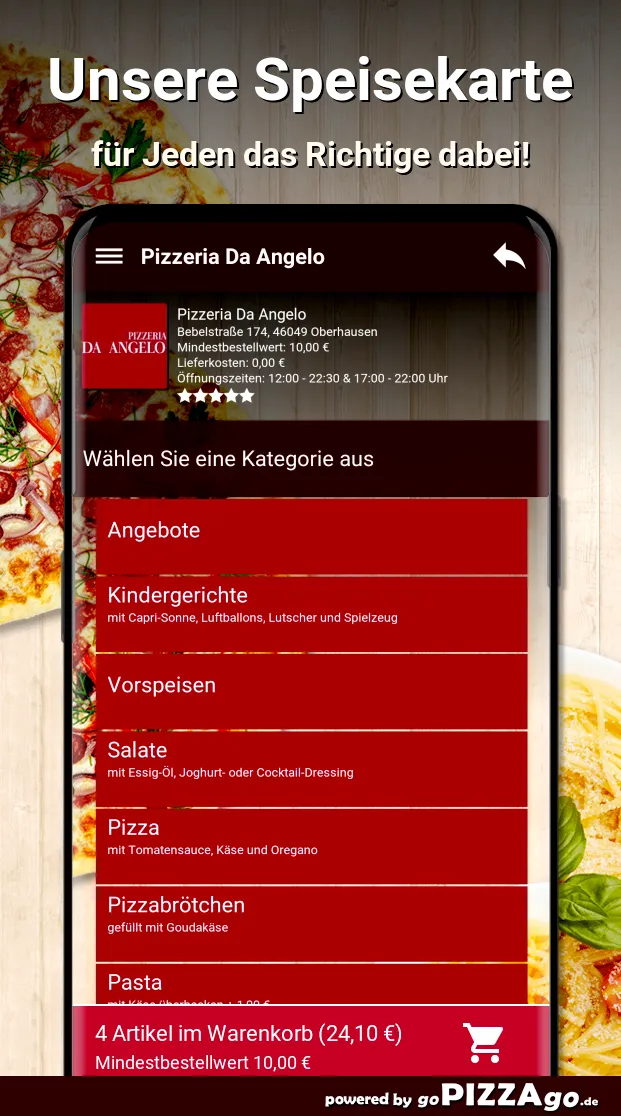 Pizzeria Da Angelo Oberhausen | Indus Appstore | Screenshot