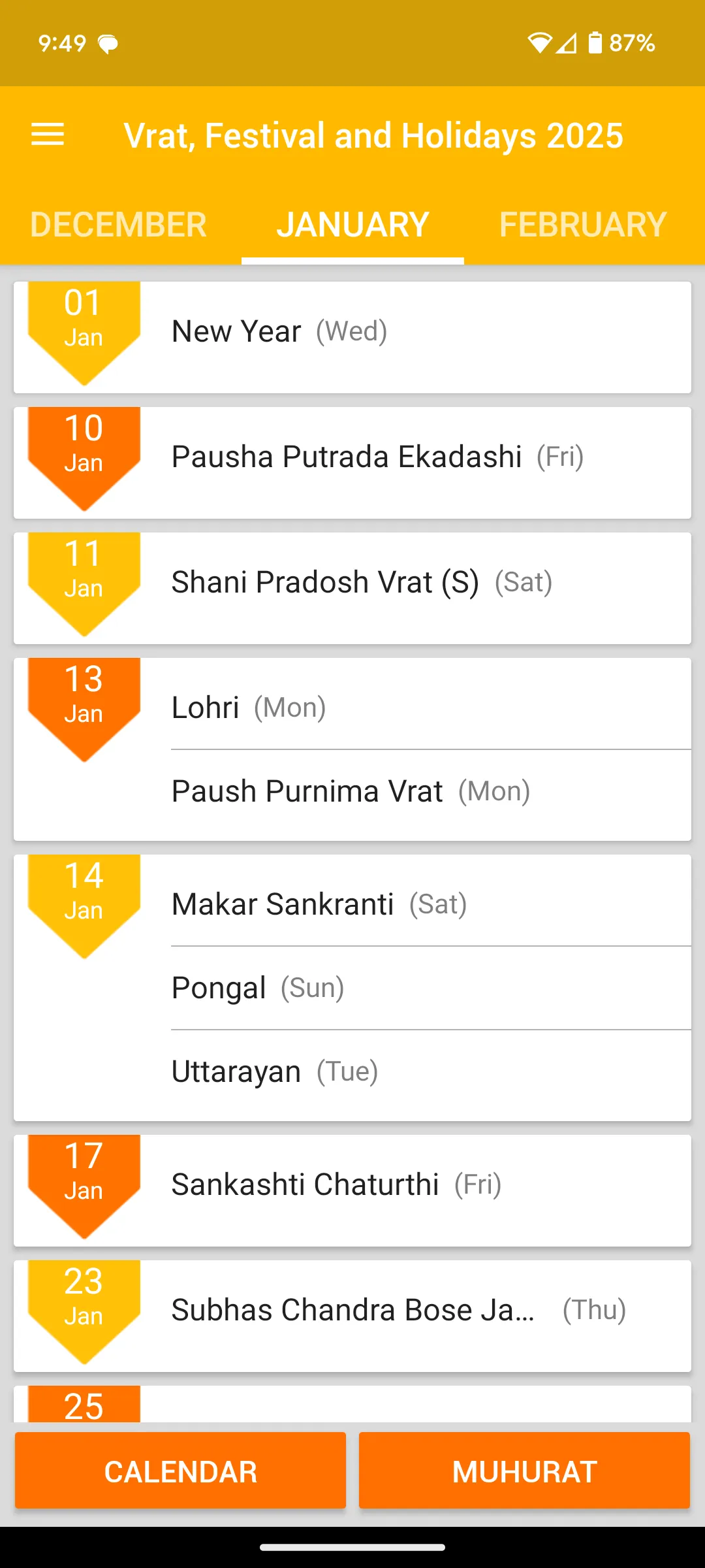 2025 Calendar - IndiNotes | Indus Appstore | Screenshot