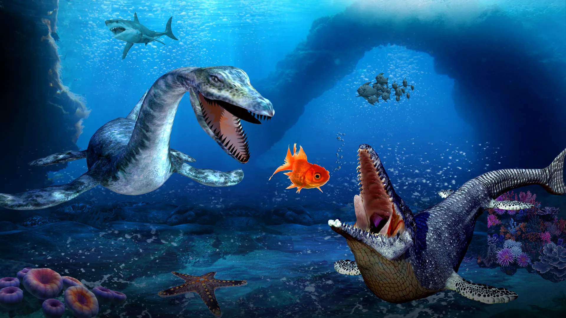 Dino shark hunter underwater | Indus Appstore | Screenshot