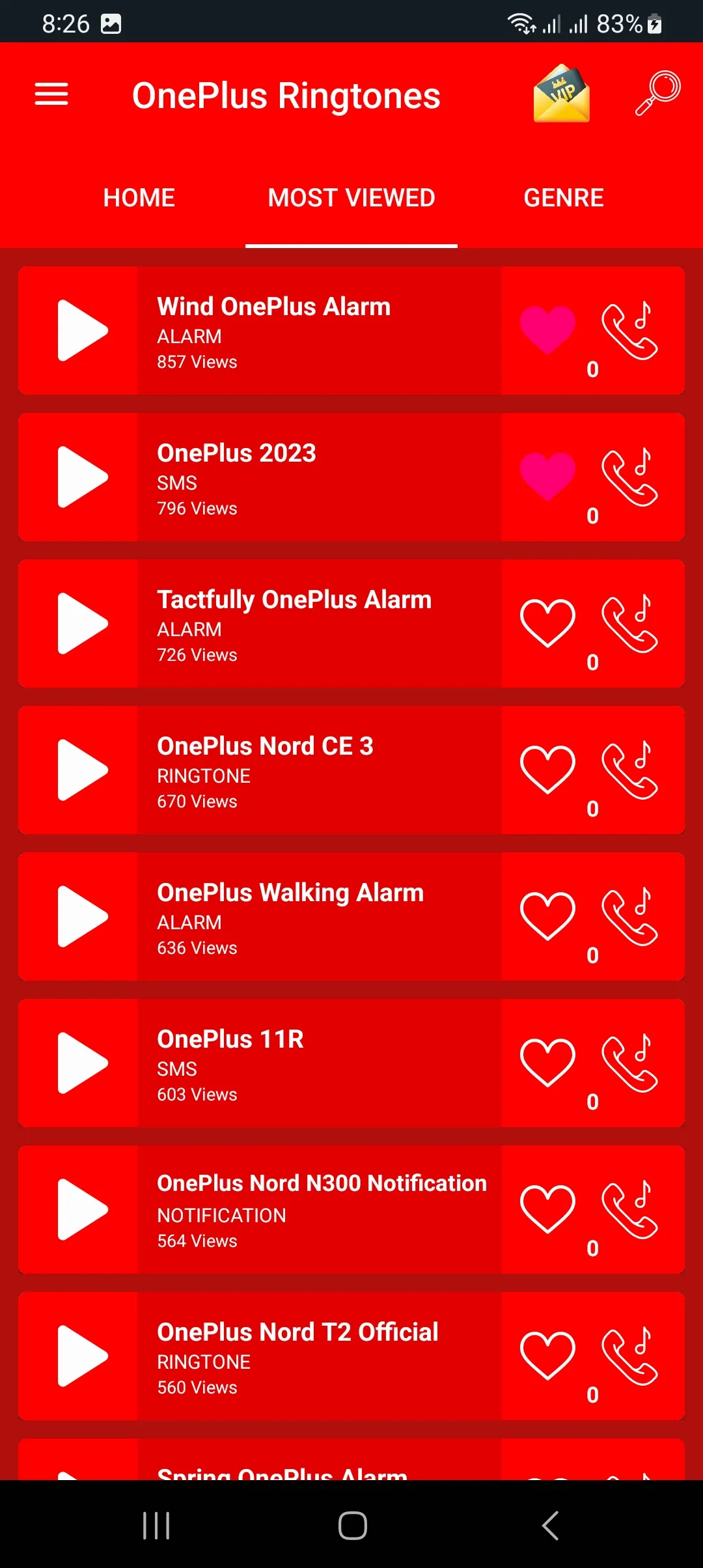 All OnePlus Mobile Ringtones | Indus Appstore | Screenshot