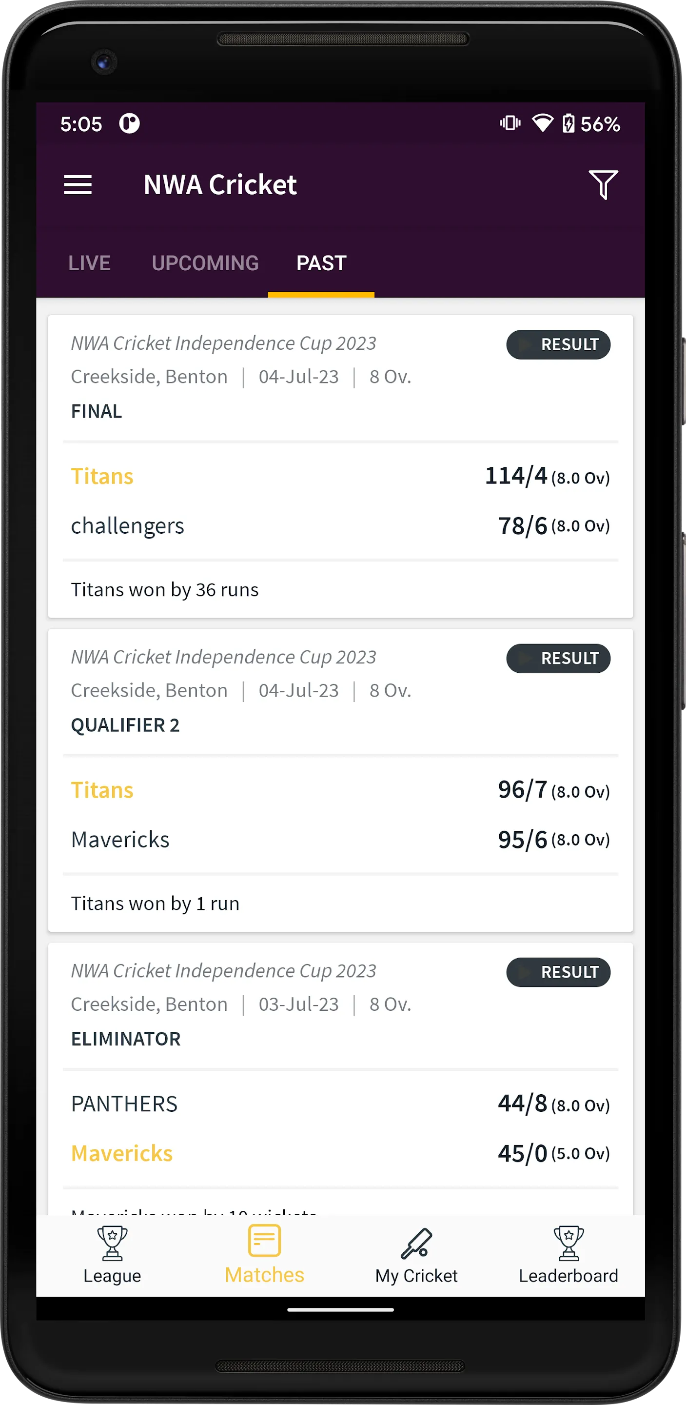 NWA Cricket | Indus Appstore | Screenshot