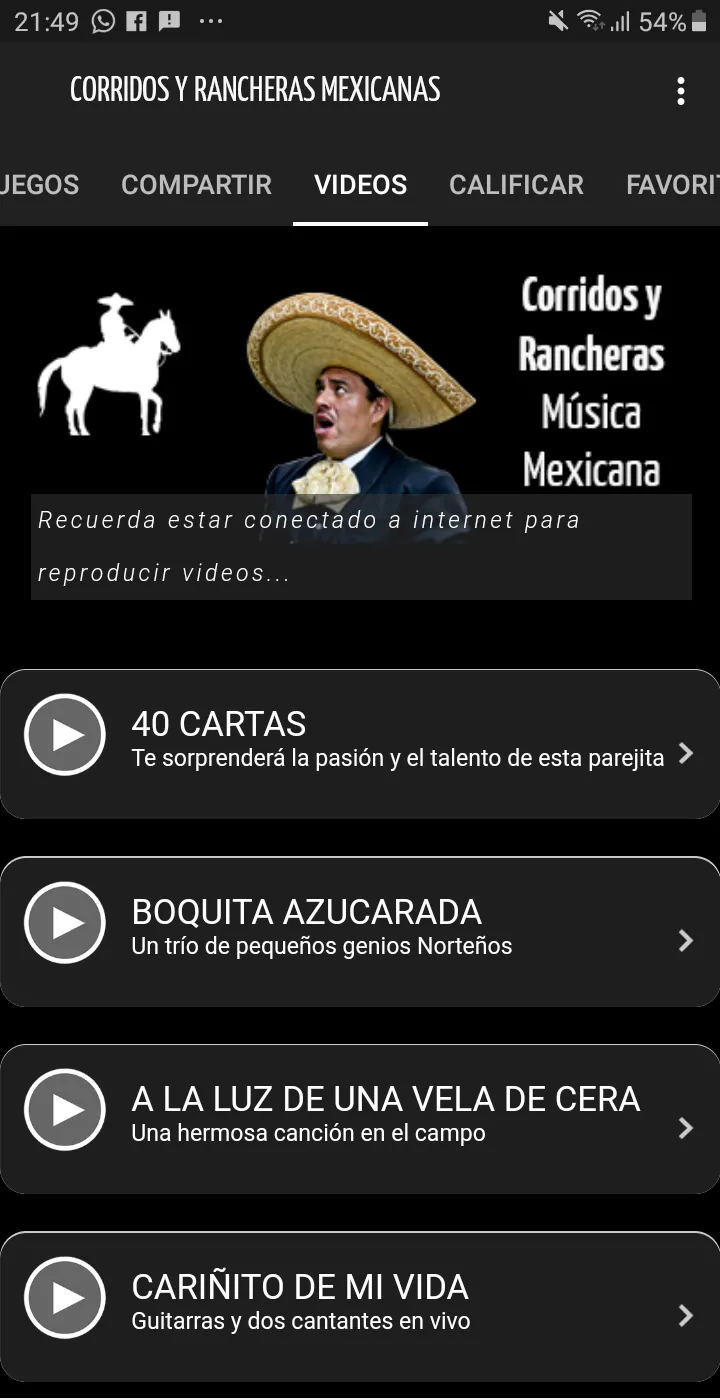 Corridos mexicanos y rancheras | Indus Appstore | Screenshot