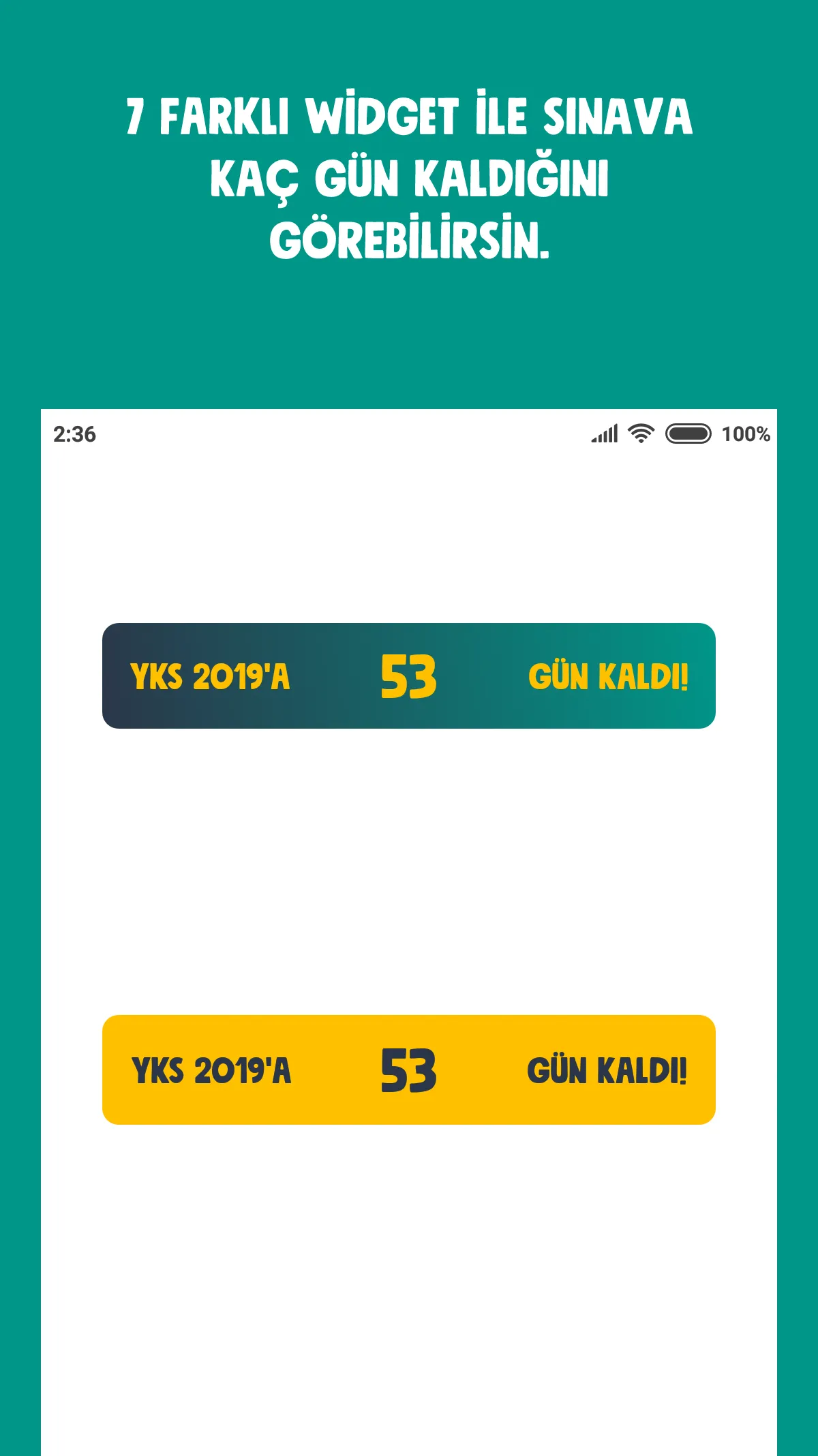 YKS Sayaç ve Widget | Indus Appstore | Screenshot