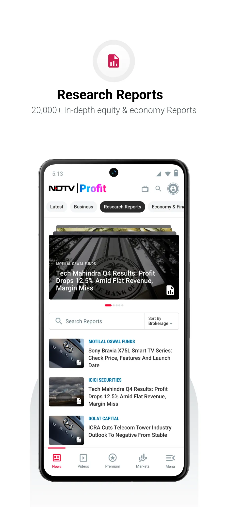 NDTV Profit | Indus Appstore | Screenshot