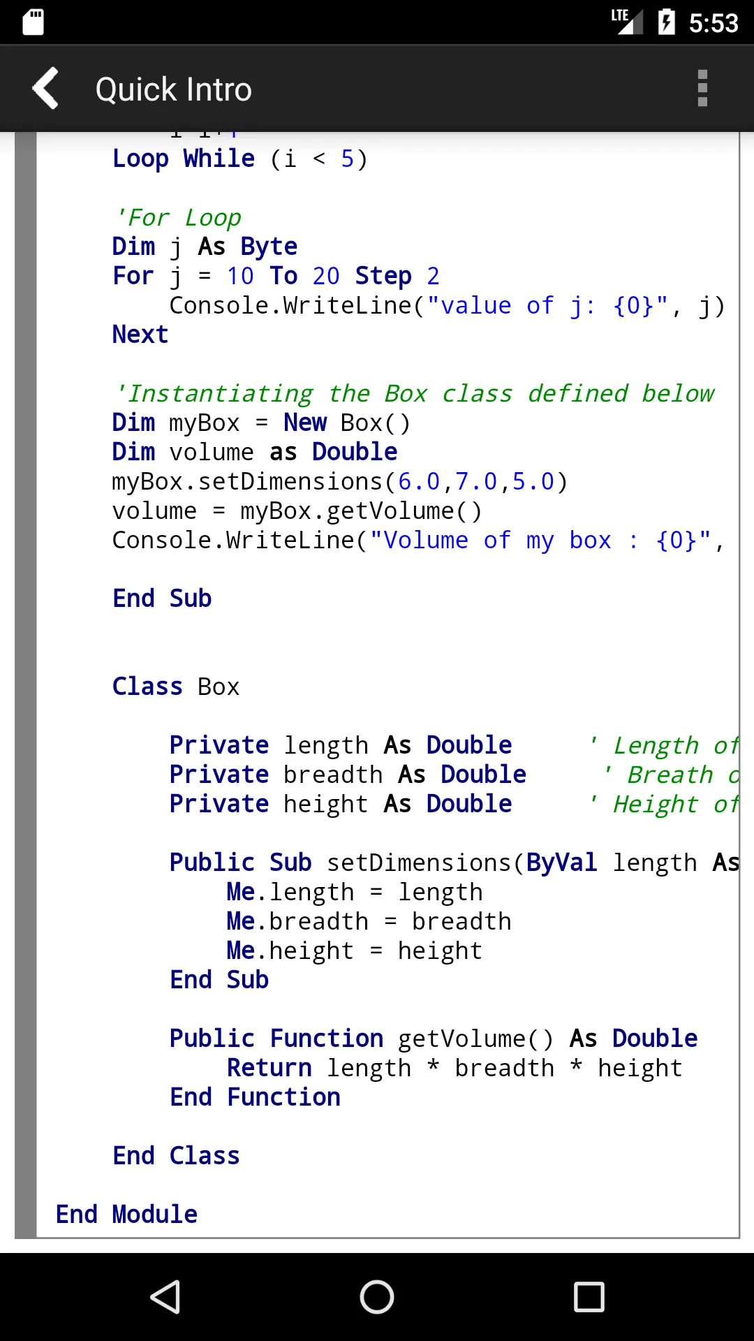 VB.NET Programming Compiler | Indus Appstore | Screenshot