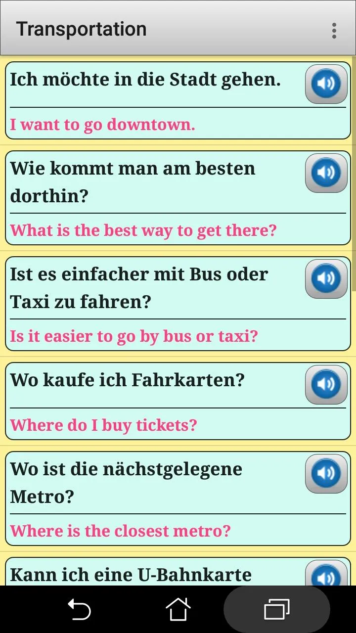 German phrasebook and phrases  | Indus Appstore | Screenshot