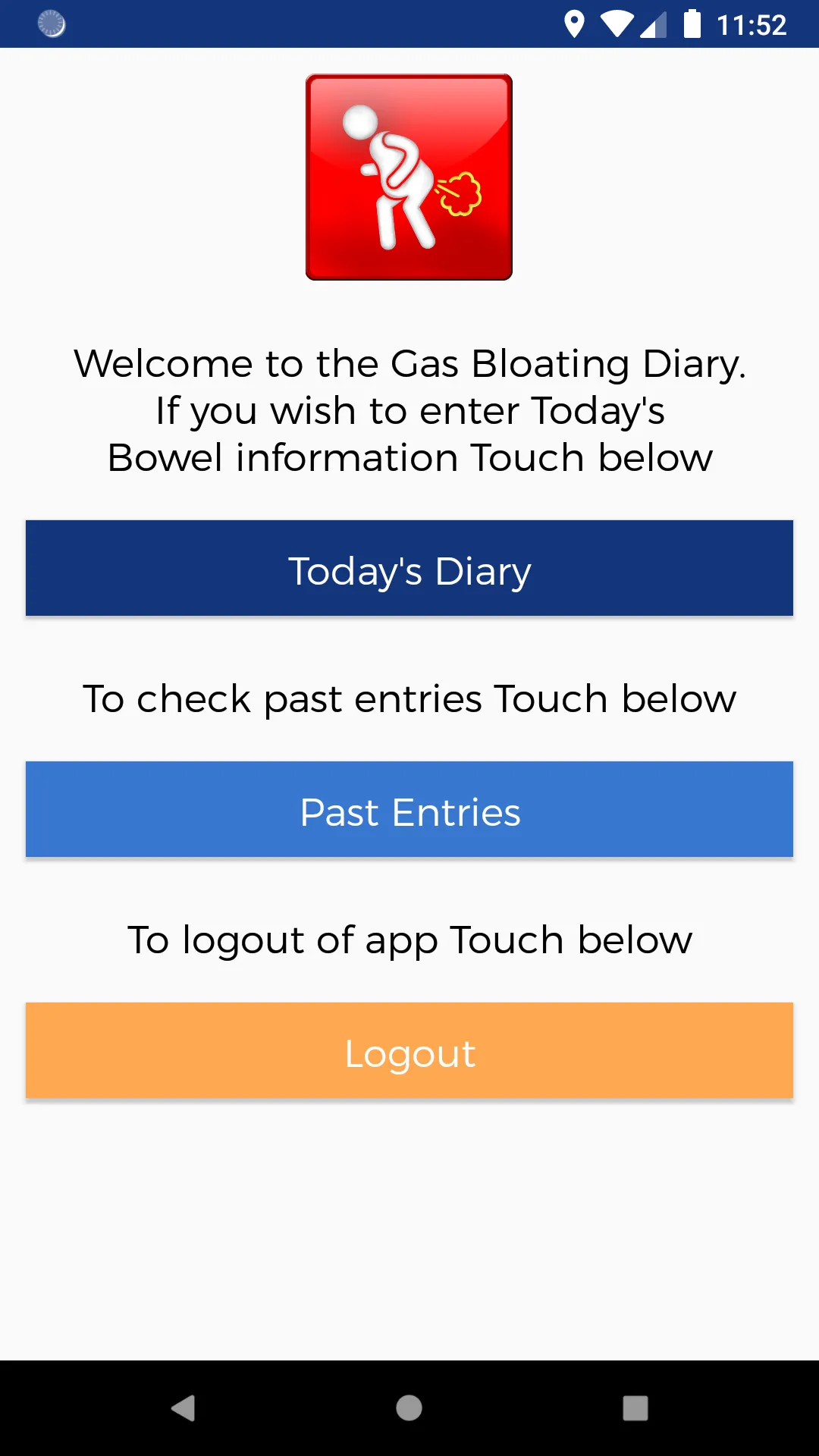 Gas Bloating Diary | Indus Appstore | Screenshot