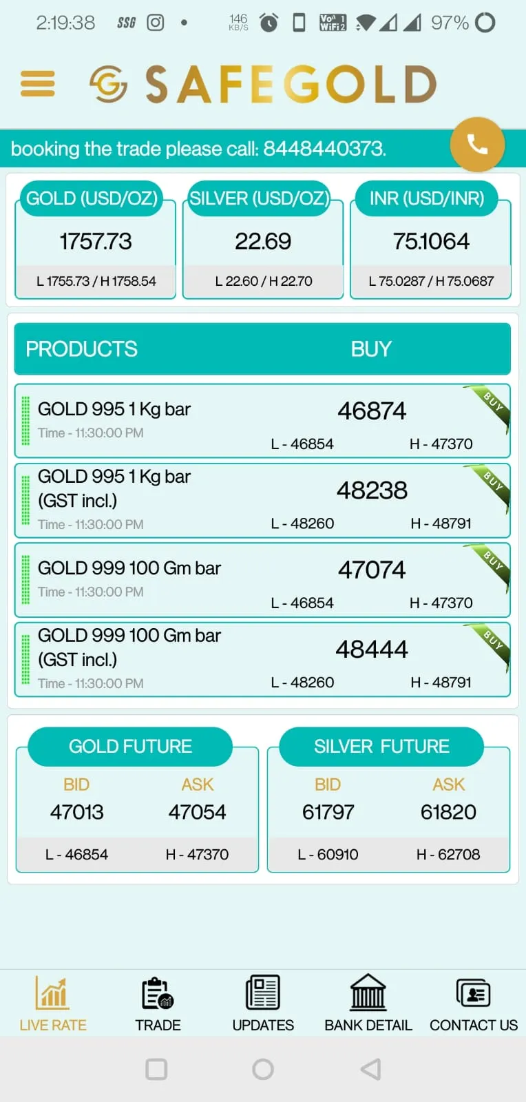 SafeGold for Business | Indus Appstore | Screenshot