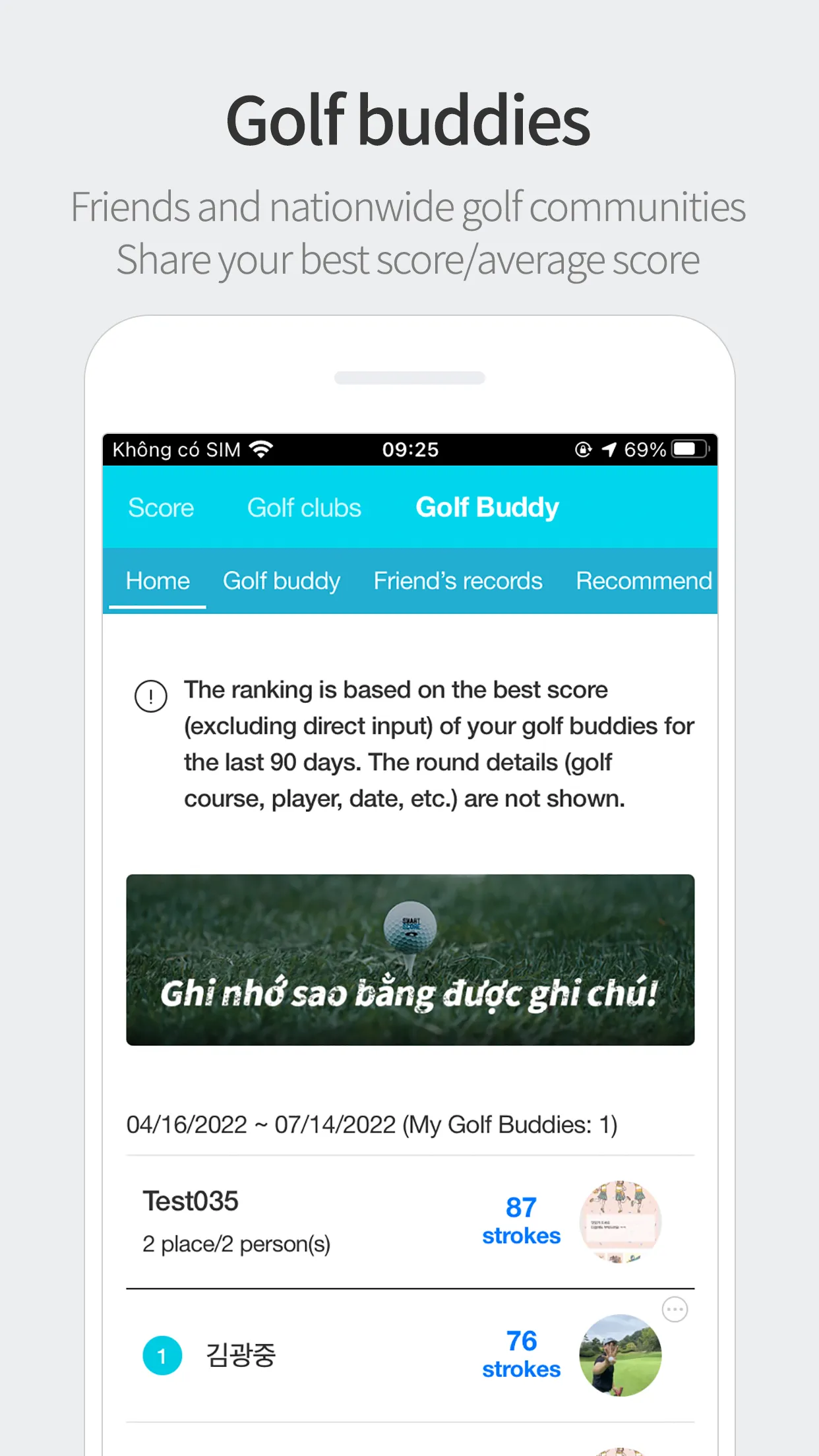 Smartscore-Golf Portal Service | Indus Appstore | Screenshot