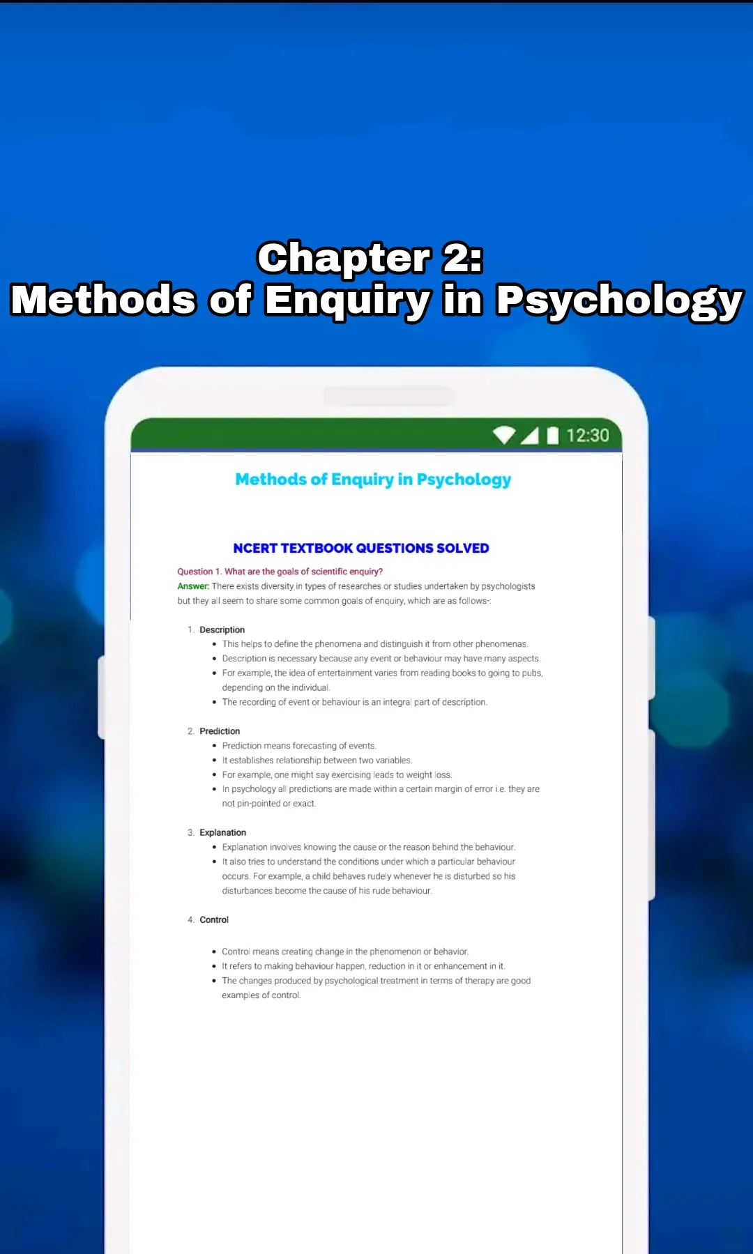 11th Class Psychology Solution | Indus Appstore | Screenshot