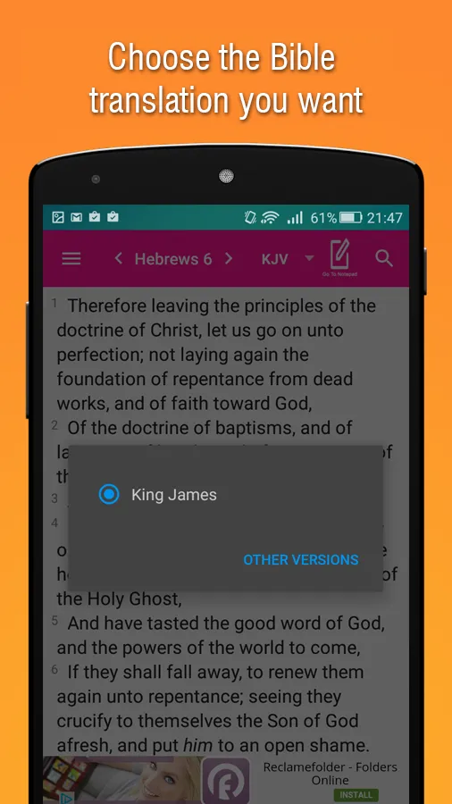 Offline Bible- Bible Notebook | Indus Appstore | Screenshot