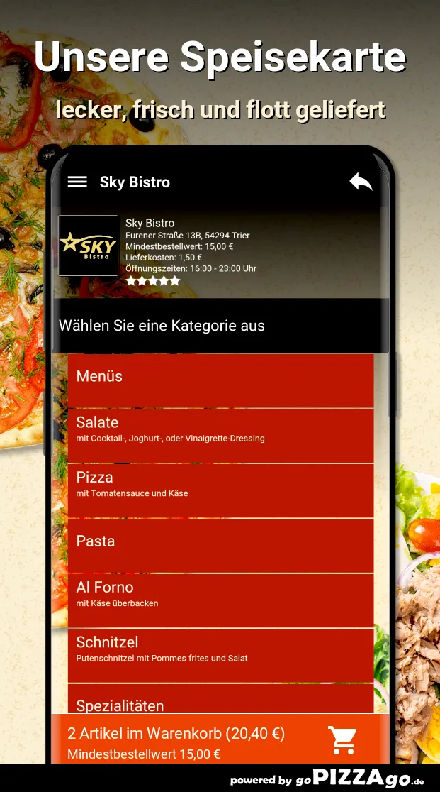 Sky Bistro Trier | Indus Appstore | Screenshot