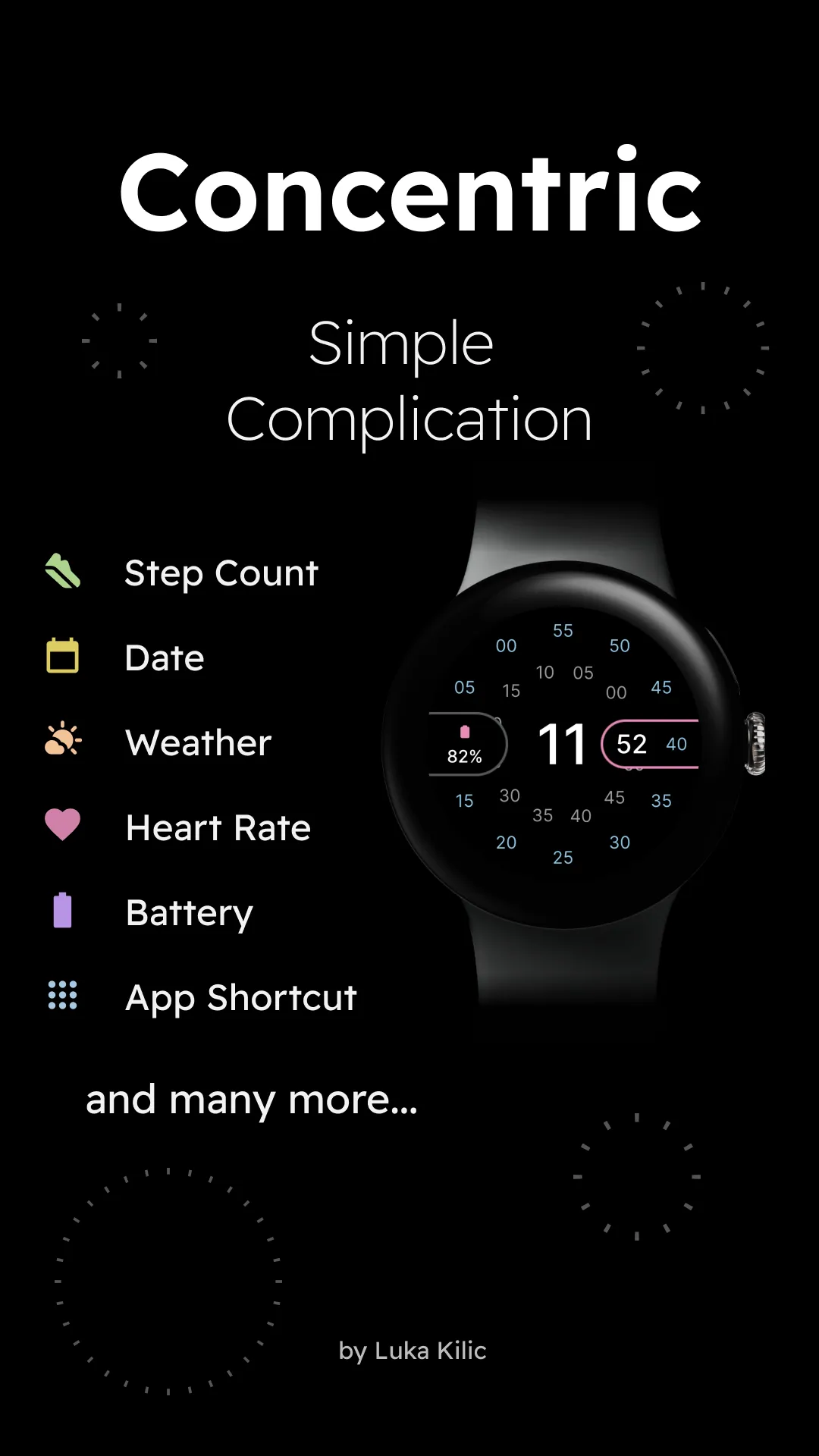 Concentric - Pixel Watch Face | Indus Appstore | Screenshot