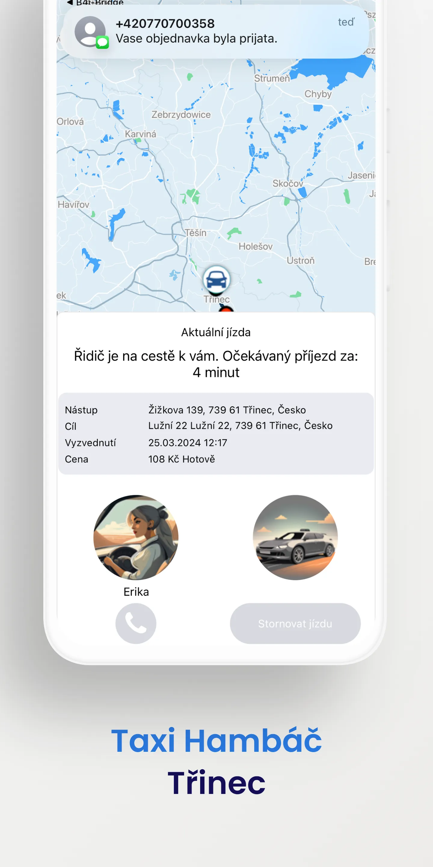 Taxi Hambáč - Třinec | Indus Appstore | Screenshot