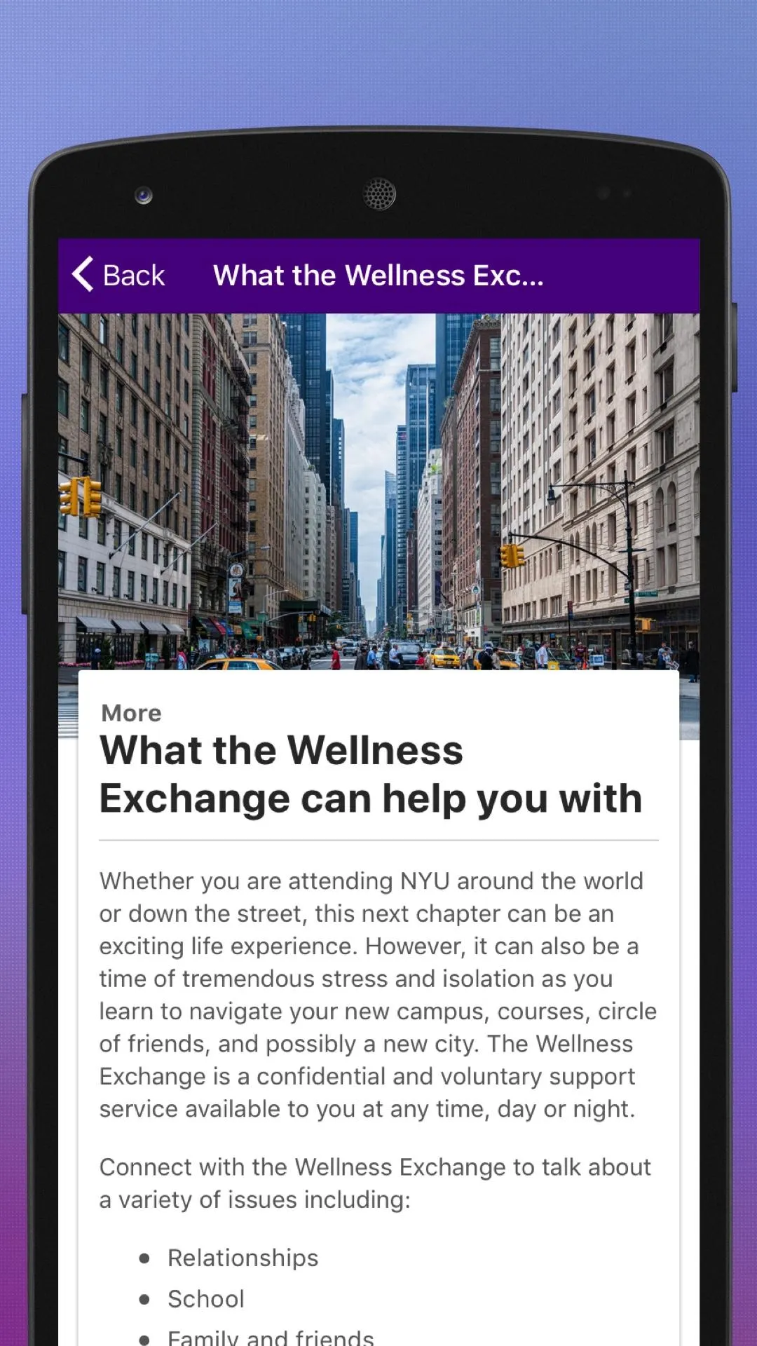 NYU Wellness Exchange | Indus Appstore | Screenshot