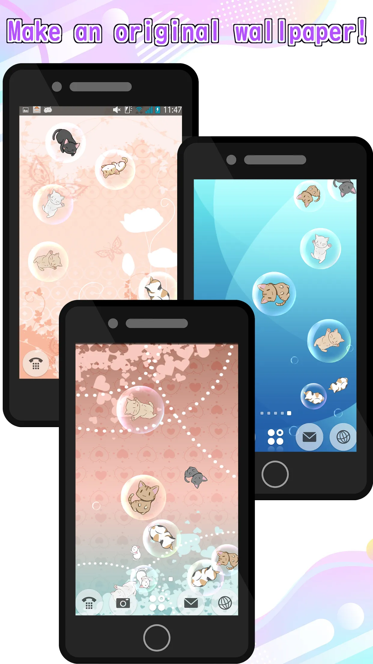 Cat'sBubbleLiveWallpaper | Indus Appstore | Screenshot