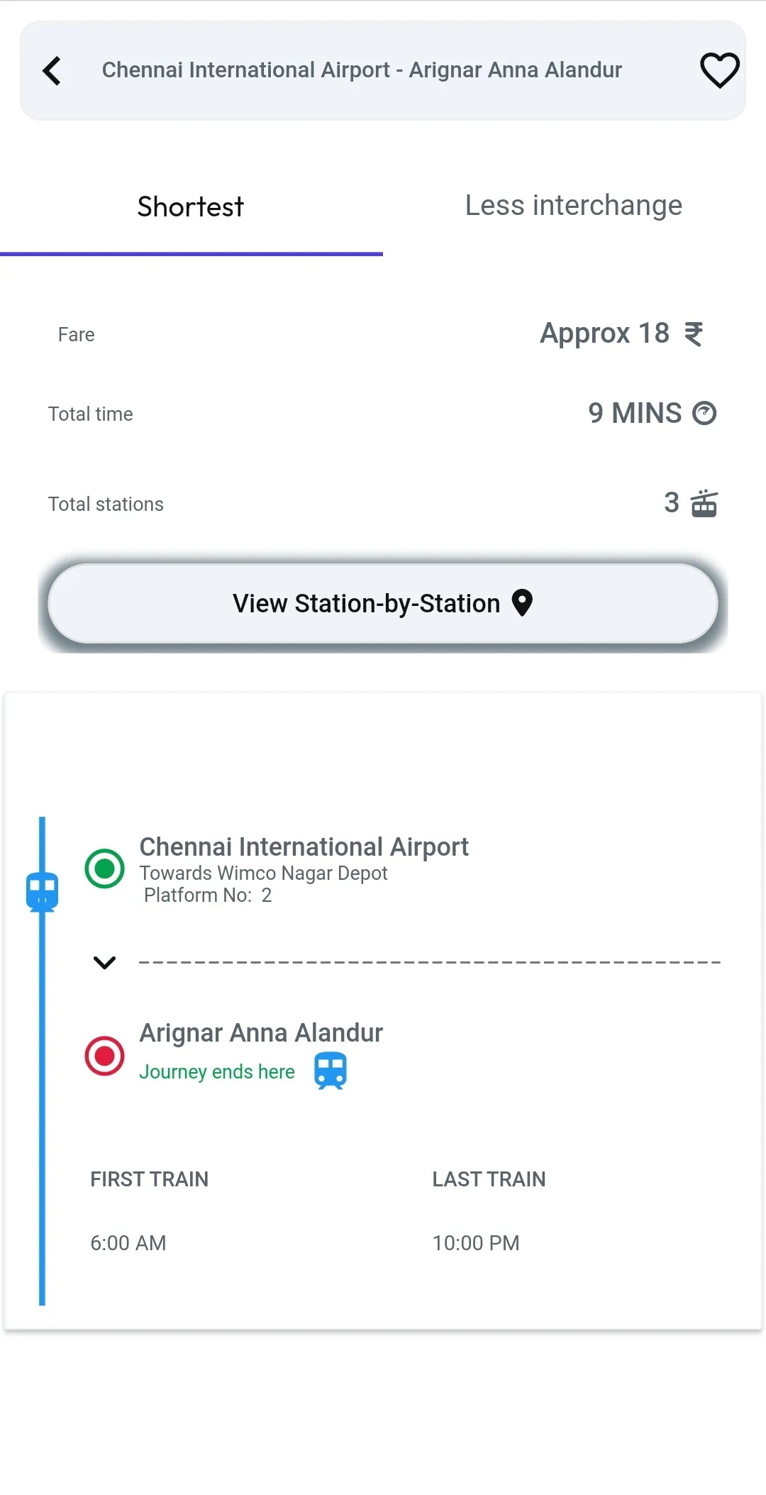 Chennai Metro Map Fare Time | Indus Appstore | Screenshot