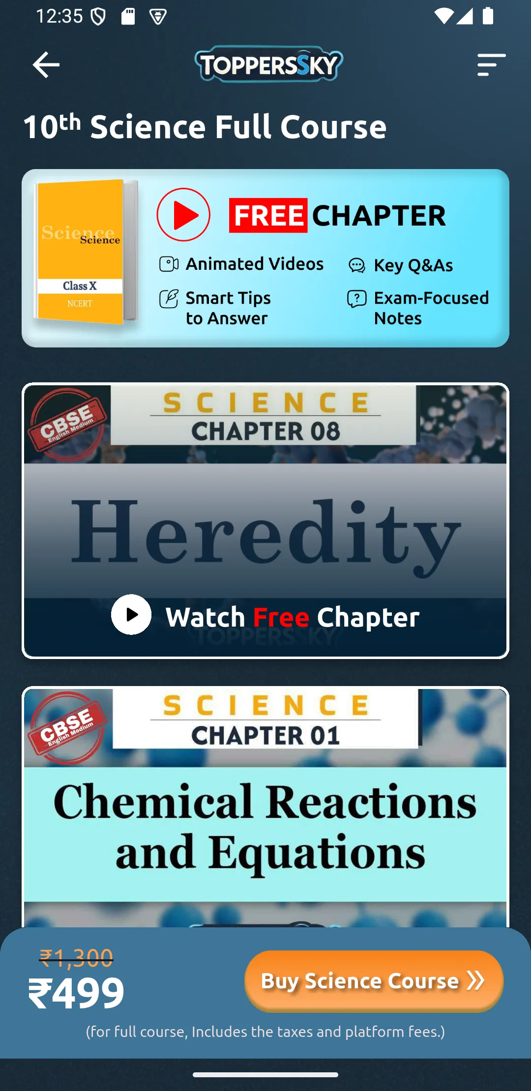 ToppersSky: Class 10 Science | Indus Appstore | Screenshot