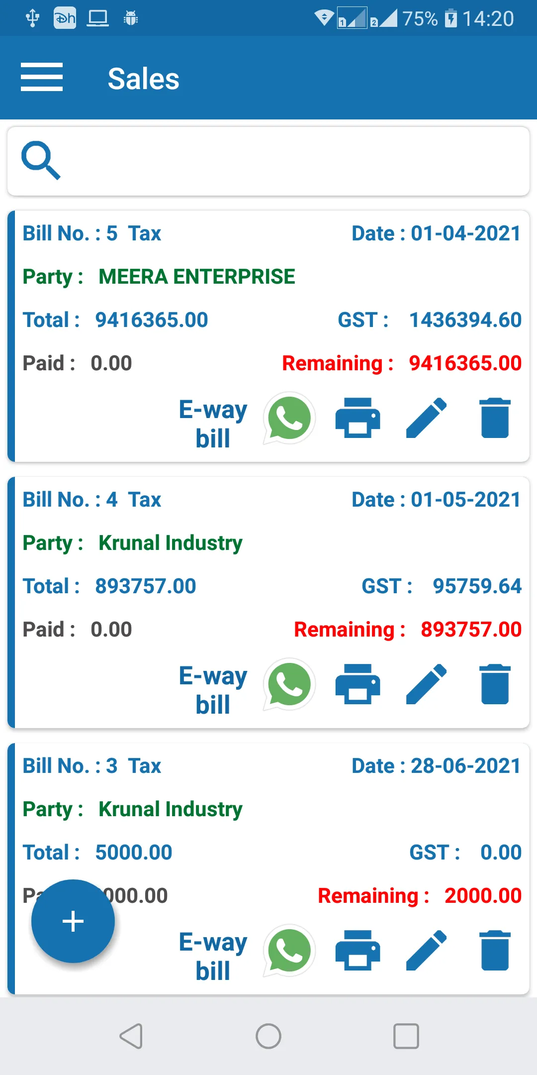 Office Billing Application | Indus Appstore | Screenshot