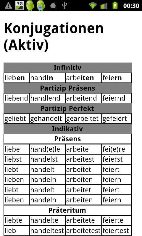 German Verbs | Indus Appstore | Screenshot