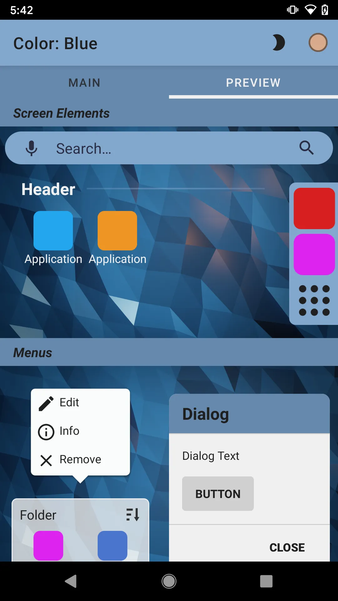 Color Theme Blue & Terracotta | Indus Appstore | Screenshot