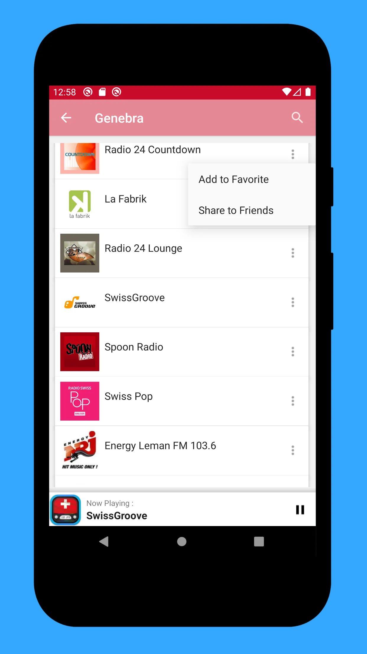 Radio Switzerland + Radio FM | Indus Appstore | Screenshot