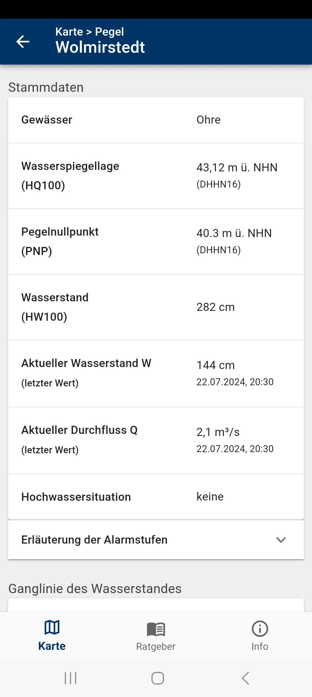 HochwassergefahrST | Indus Appstore | Screenshot