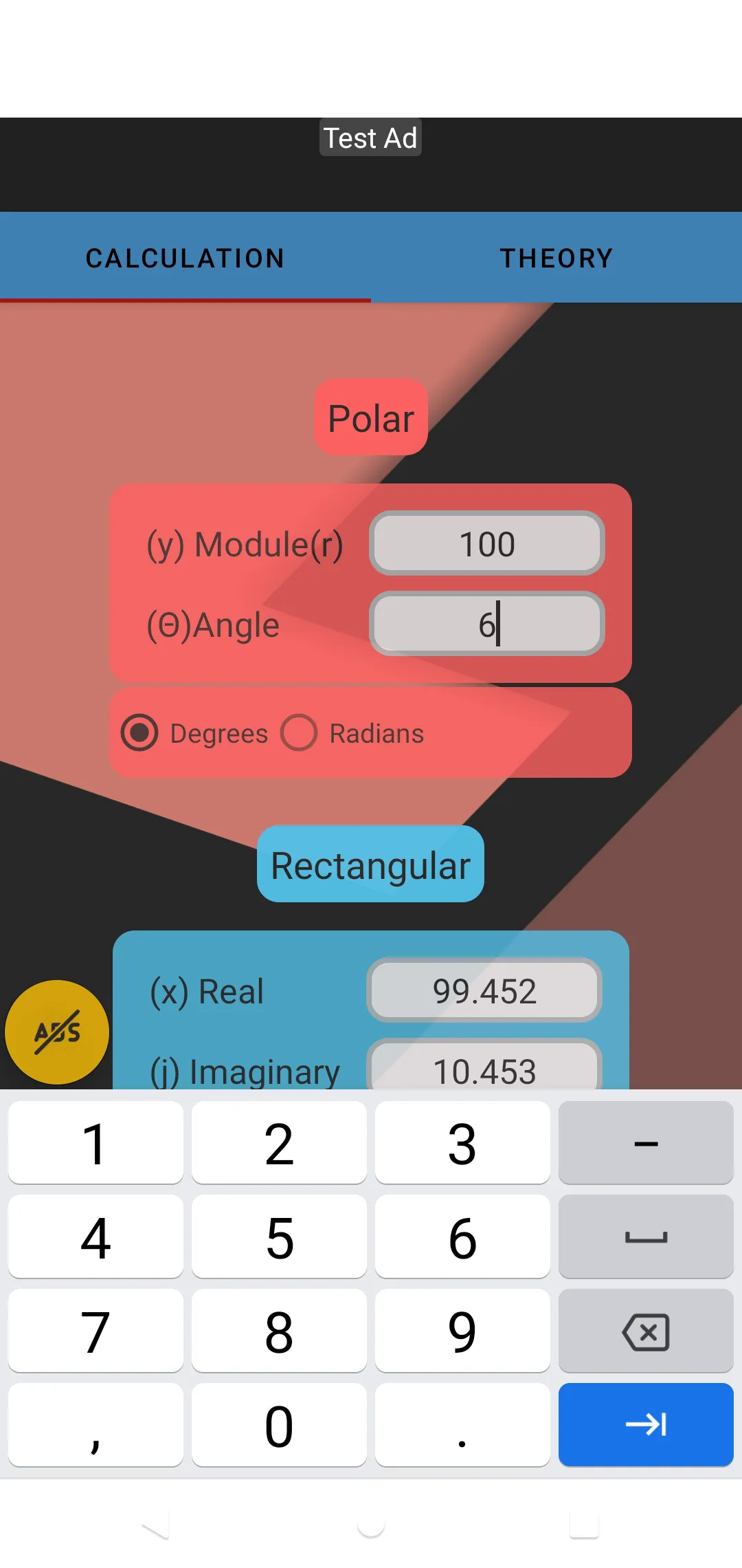 Conversor Retangular/Polar | Indus Appstore | Screenshot