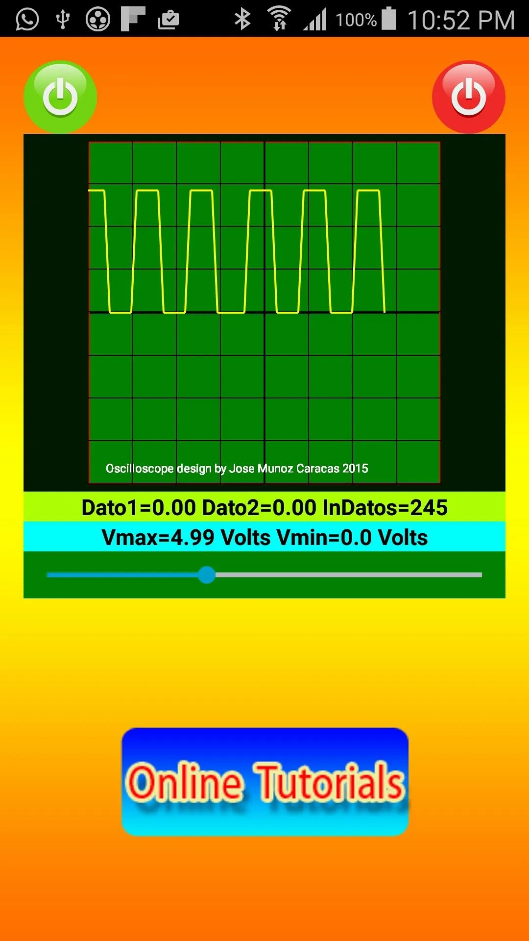 Bluetooth Oscilloscope | Indus Appstore | Screenshot