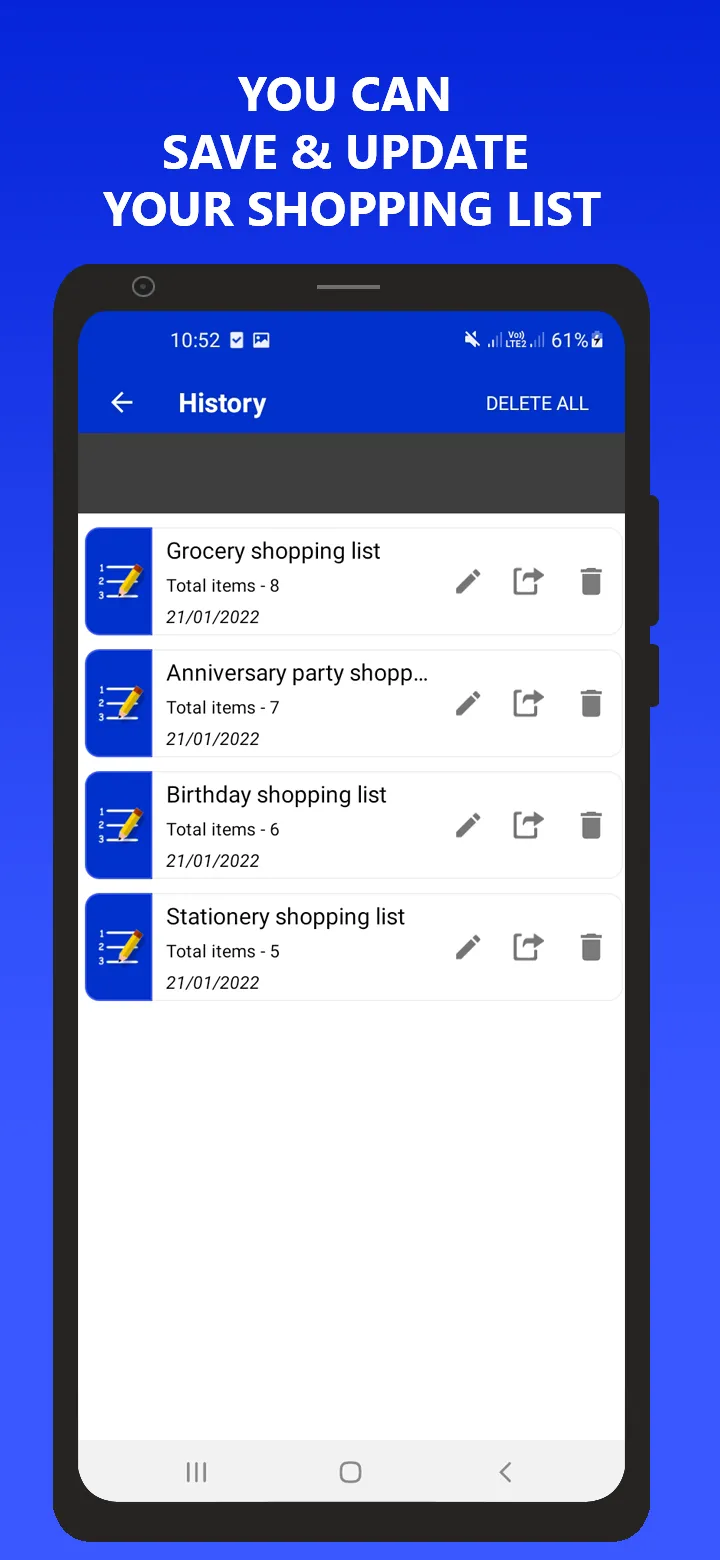 Shopping List Notebook | Indus Appstore | Screenshot