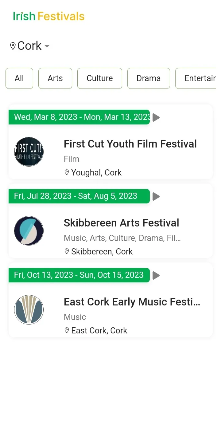 Irish Festivals | Indus Appstore | Screenshot