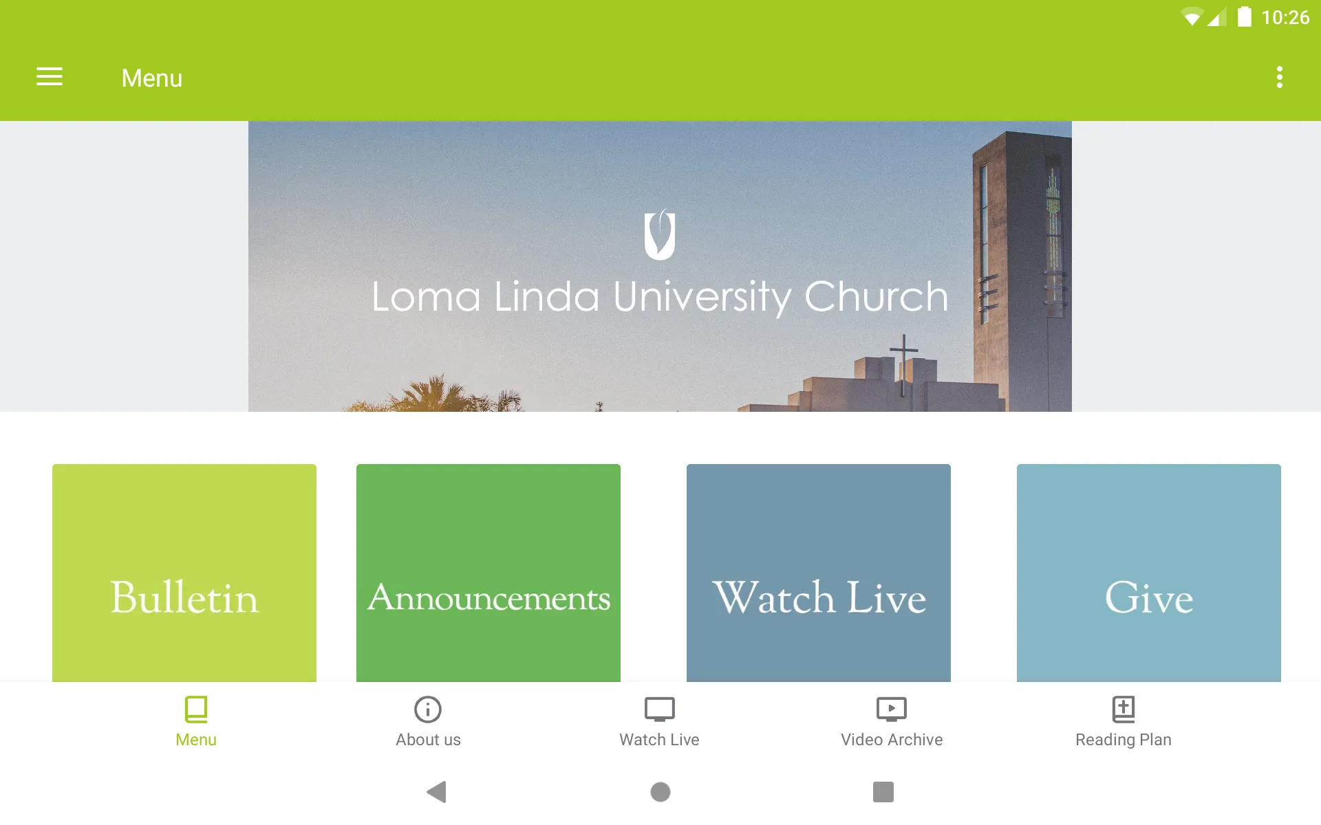 Loma Linda University Church | Indus Appstore | Screenshot