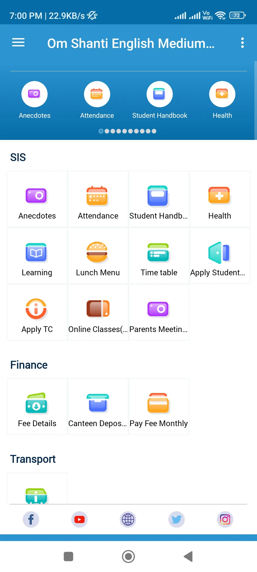 OmShanti English Medium School | Indus Appstore | Screenshot