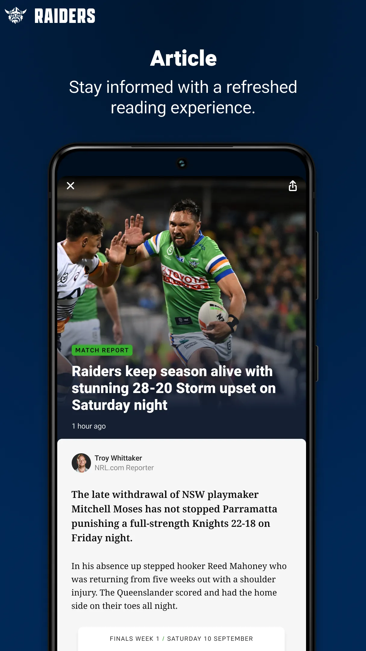 Canberra Raiders | Indus Appstore | Screenshot