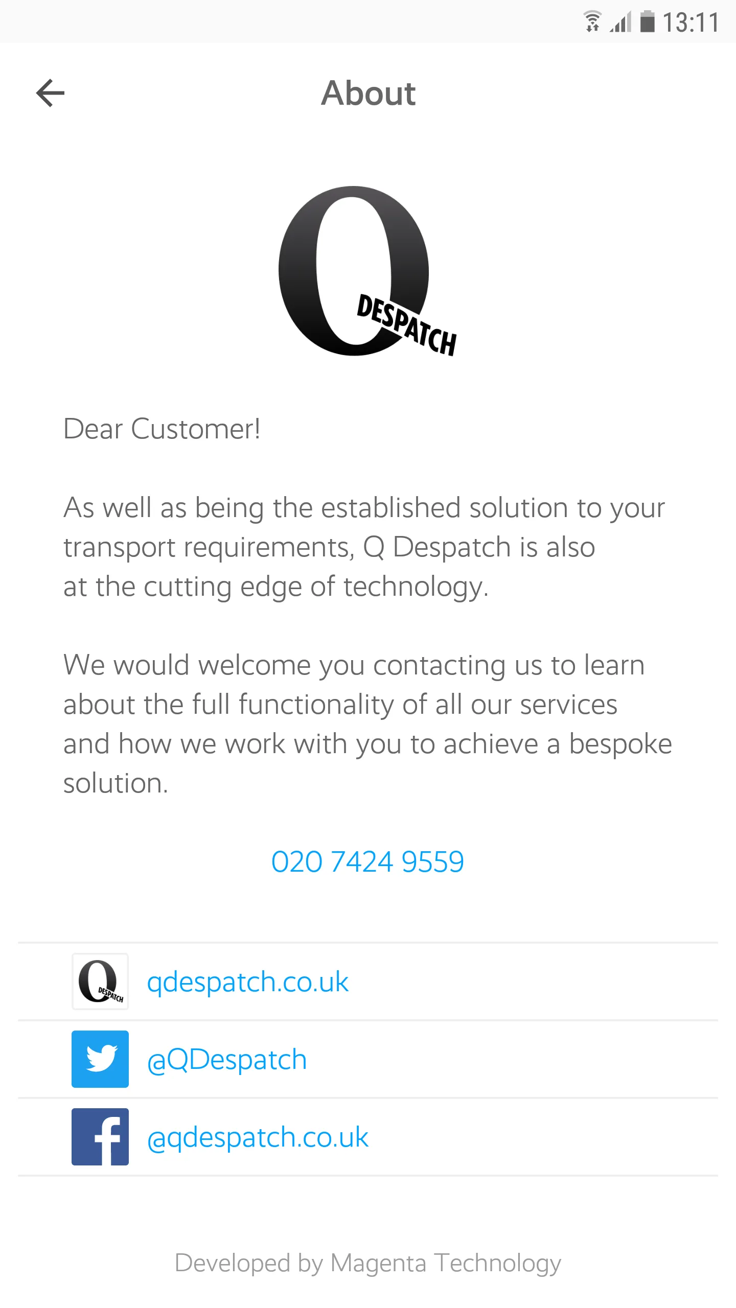 Q Despatch Passenger Cars | Indus Appstore | Screenshot