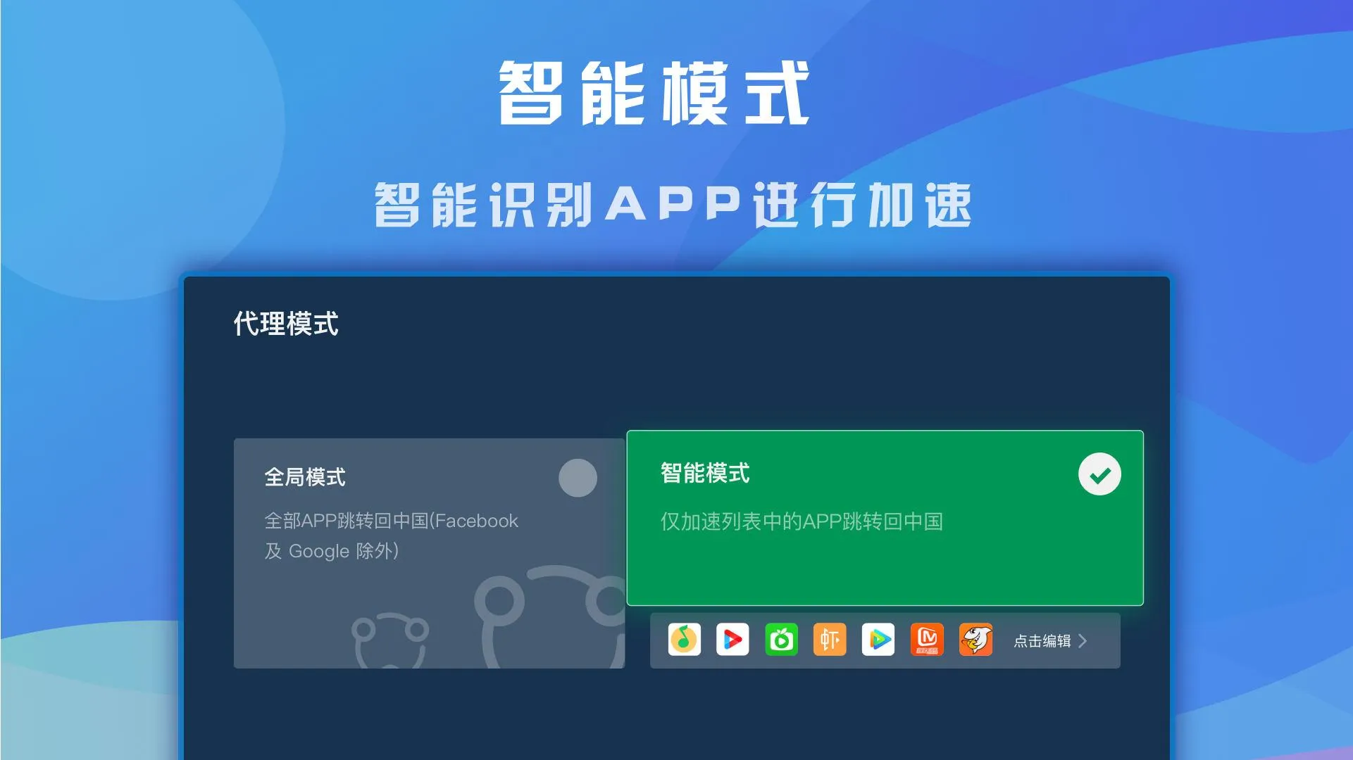 快帆TV版 - 海外华人回国加速器VPN，畅享大陆音乐视频 | Indus Appstore | Screenshot