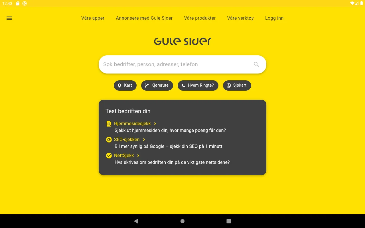 Gule Sider - Søk, oppdag, del | Indus Appstore | Screenshot