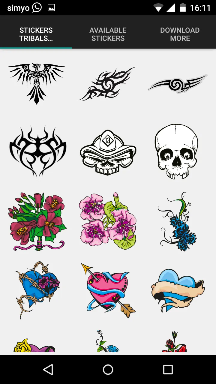 Get a Tattoo - tribal stickers | Indus Appstore | Screenshot