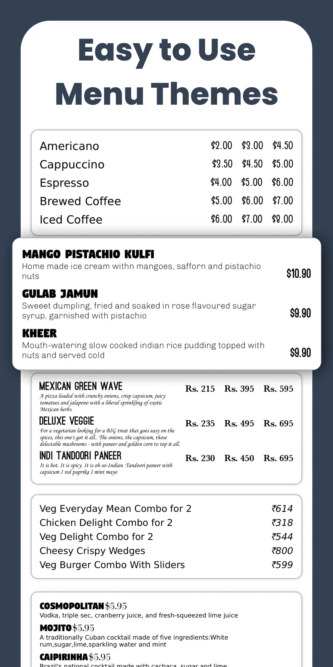Menu Maker, Design Creator | Indus Appstore | Screenshot