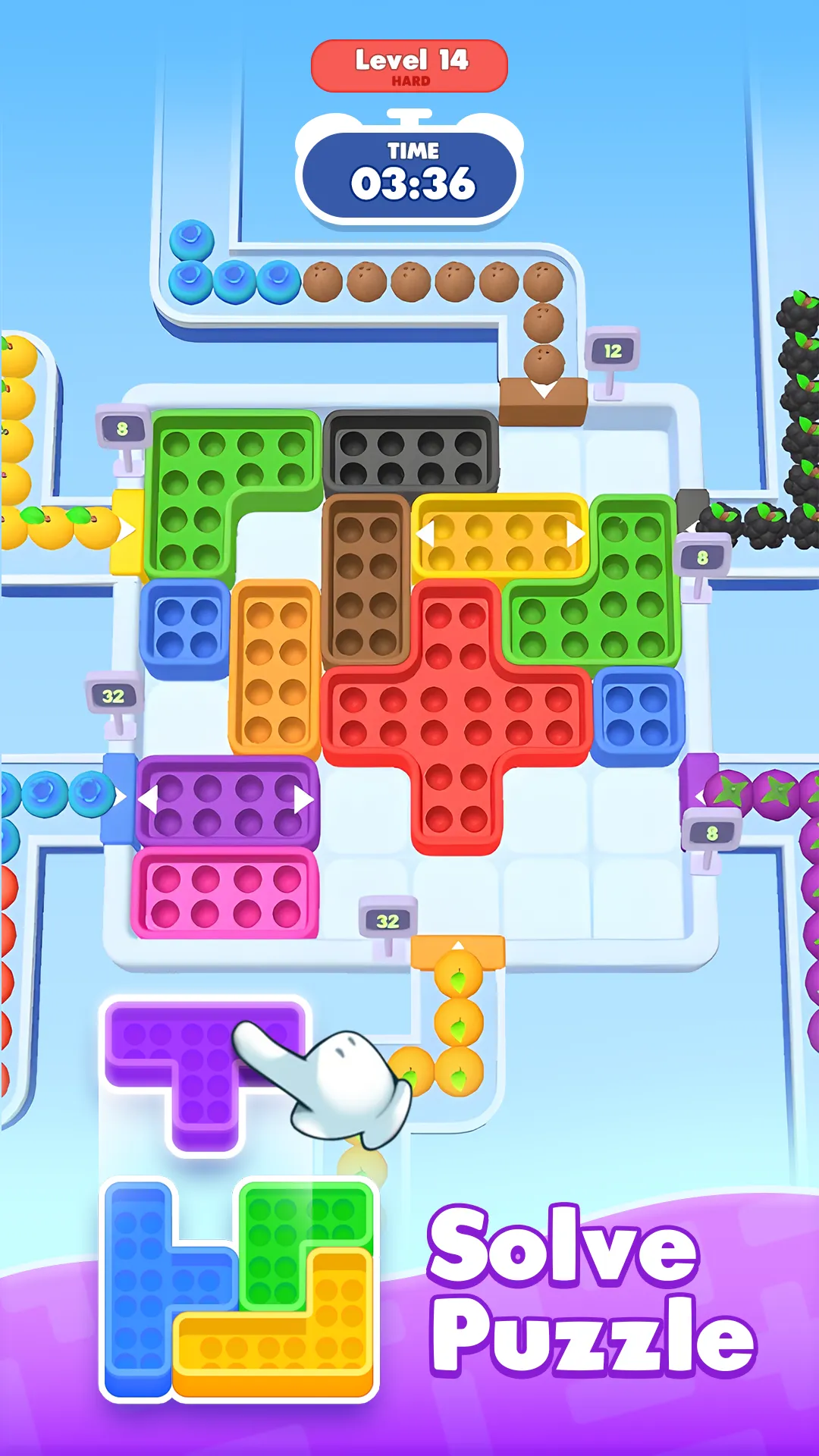 Fruit Rush: Block Jam | Indus Appstore | Screenshot