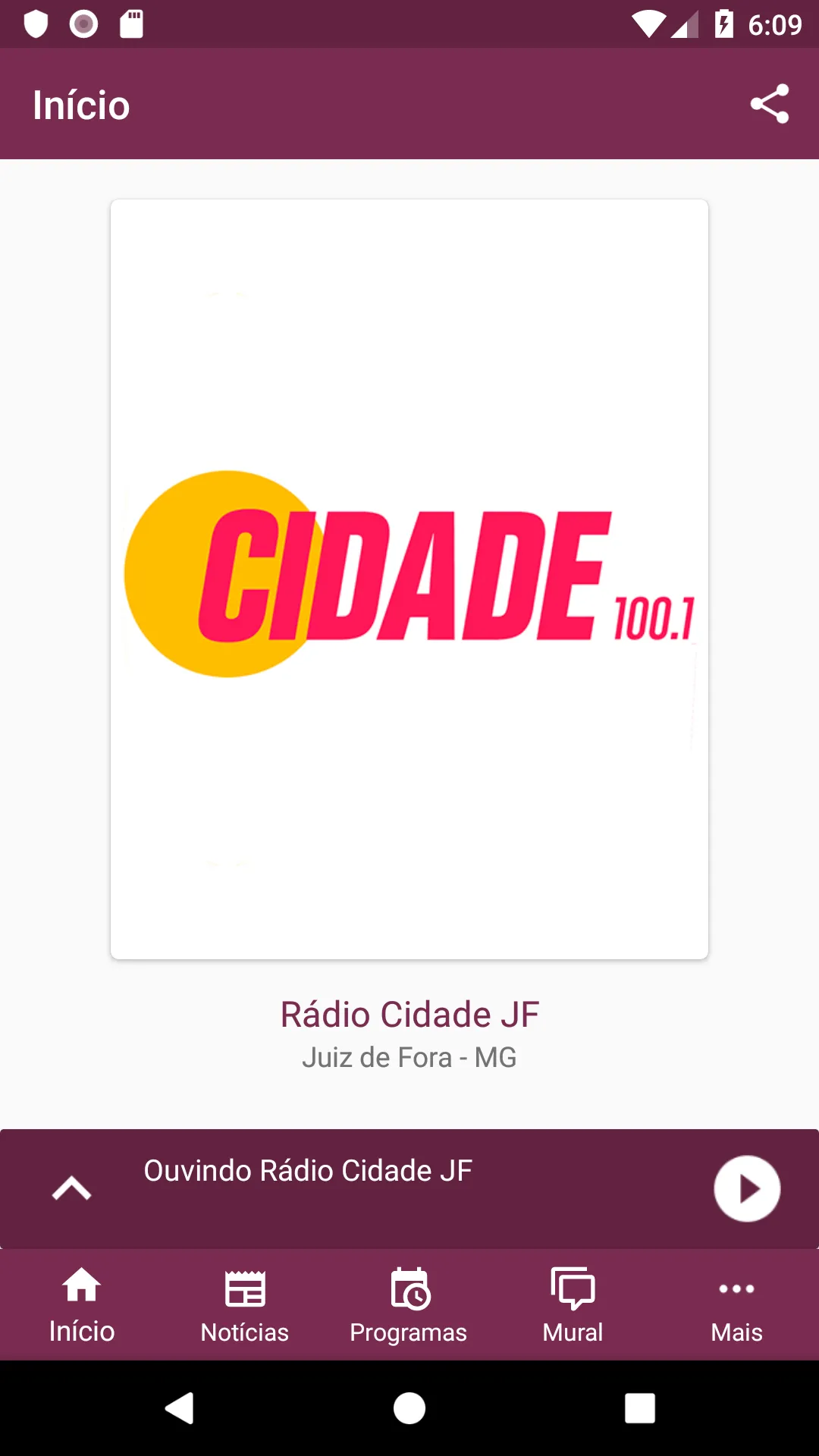 Rádio Cidade JF | Indus Appstore | Screenshot