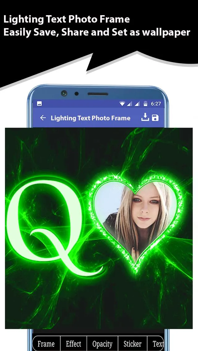 Lighting Text Photo Frame | Indus Appstore | Screenshot