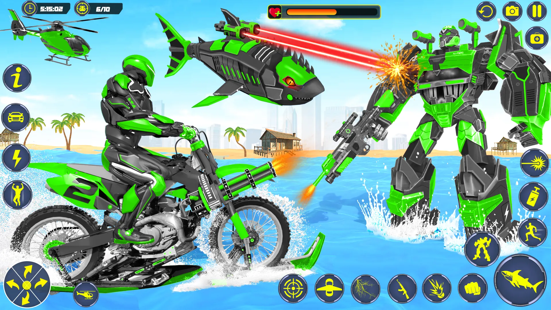 Shark Robot Car Transform Game | Indus Appstore | Screenshot