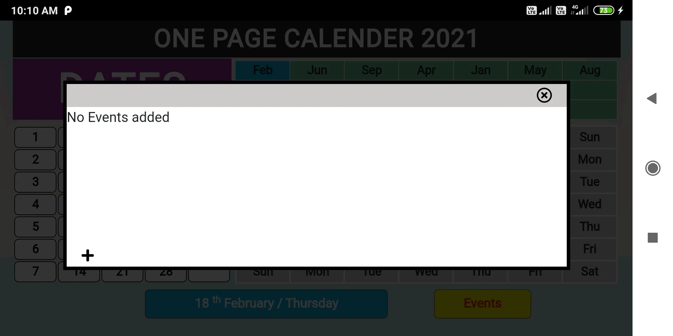 2021 One page calendar | Indus Appstore | Screenshot