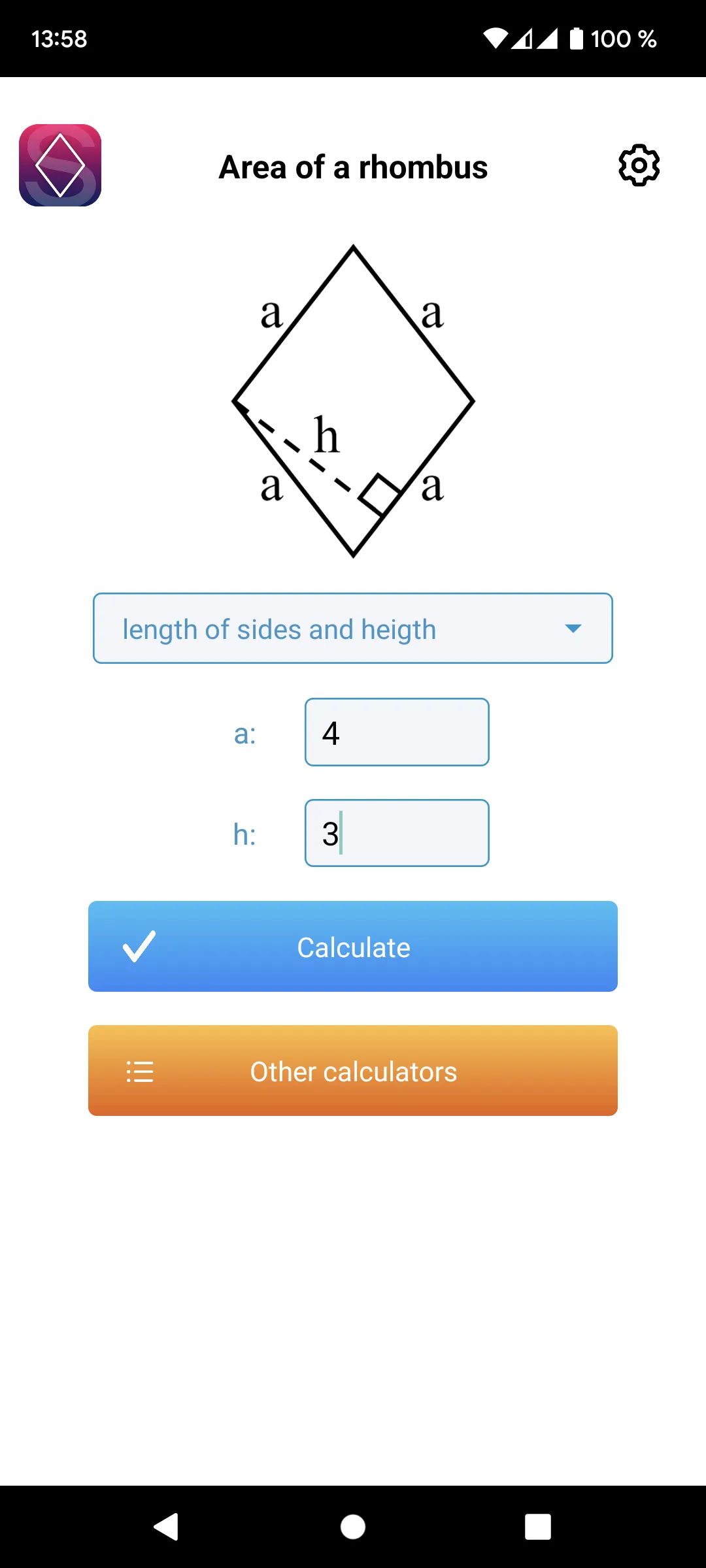 Area calculator | Indus Appstore | Screenshot