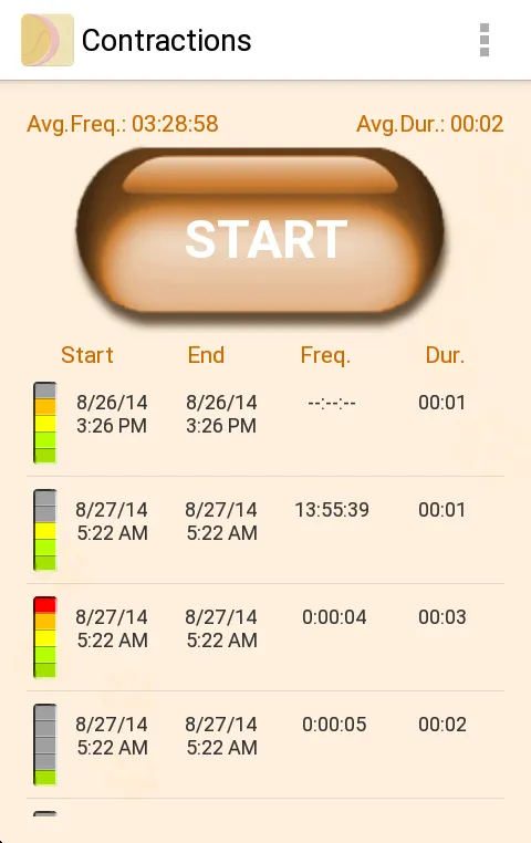 My Contractions Tracker | Indus Appstore | Screenshot