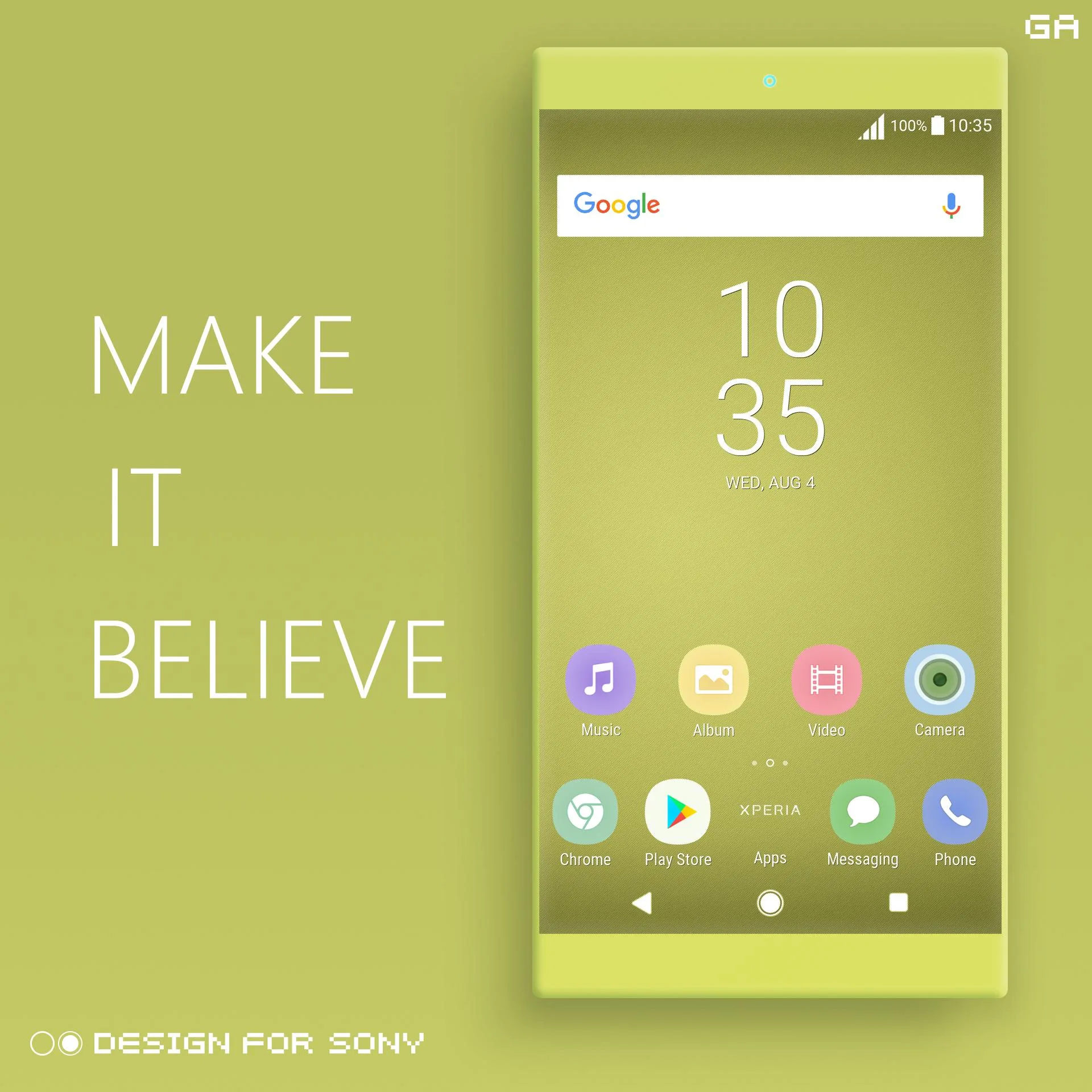 COLOR™ XPERIA Theme | GOLD | Indus Appstore | Screenshot